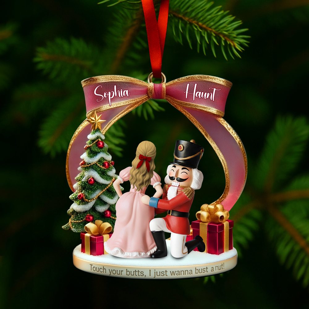 Cheeky Touch Couple Ornament - Personalized Christmas Gift For Couples 02Tglu190925 - Image 2