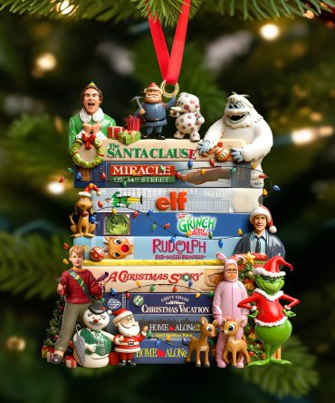 Classic Christmas Films Collection Stack Ornament, Personalized Christmas Gifts 05Qhtn131025
