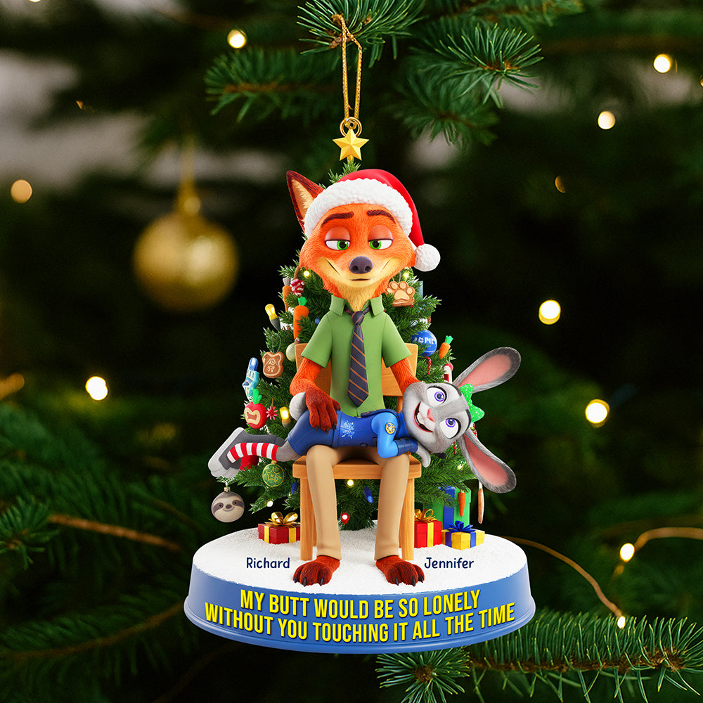 Cheeky Couple Ornament - Personalized Gifts For Couple 02Naqn170925