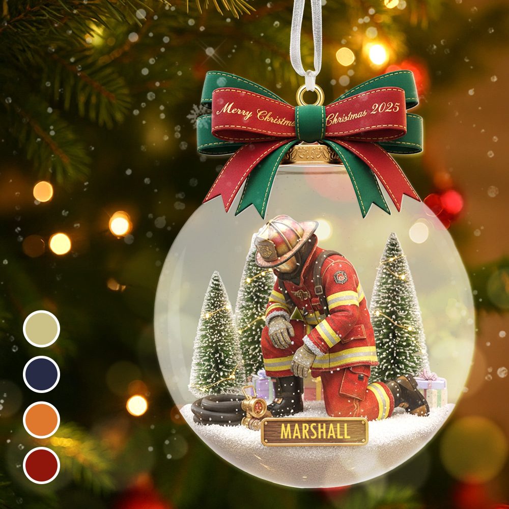 Personalized Gifts For Firefighter Christmas Ornament 01Pgmg081025
