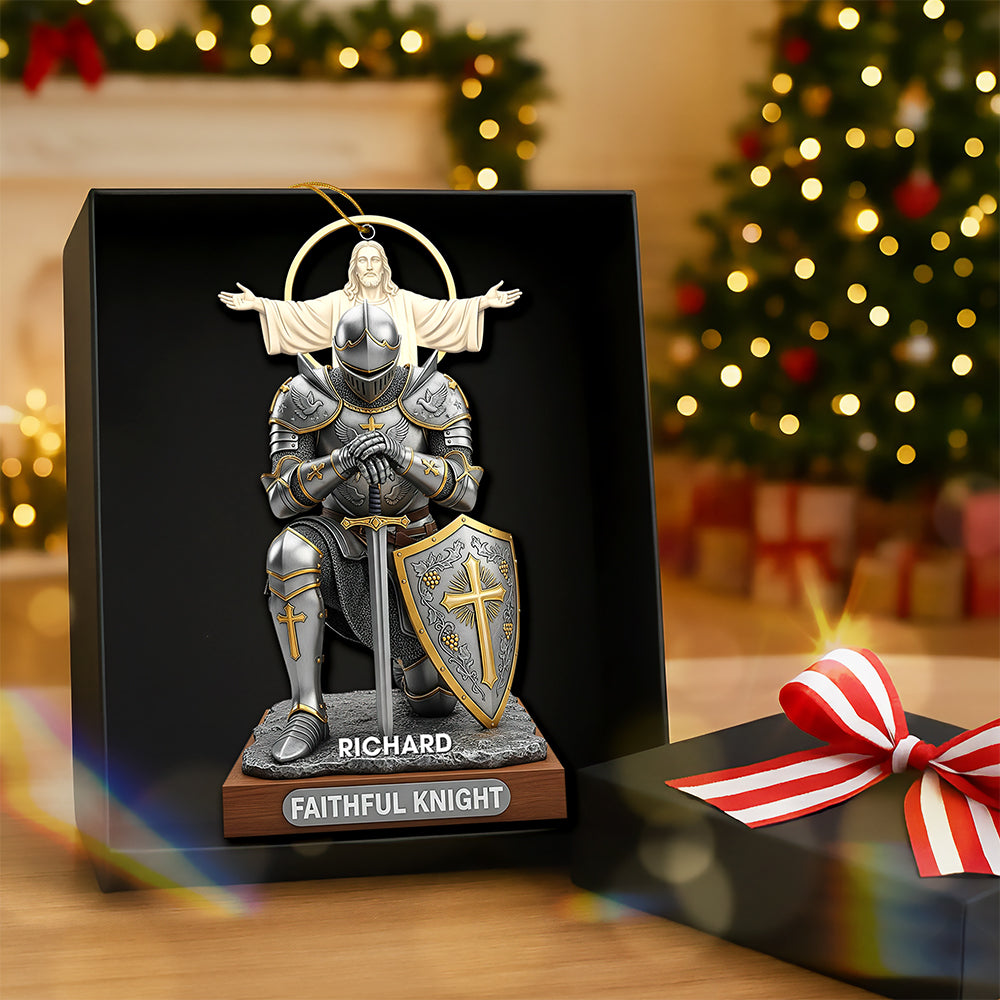 Faithful Knight Christmas Ornament– Personalized Gifts For Christian 04Huqn120925 - Image 2