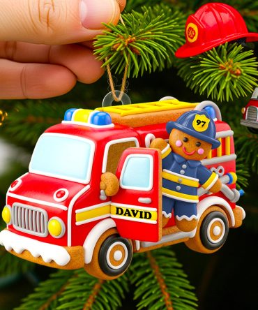 Firefighter Gingerbread Ornament Personalzied Gifts For Firefighters 04Pgdt160825