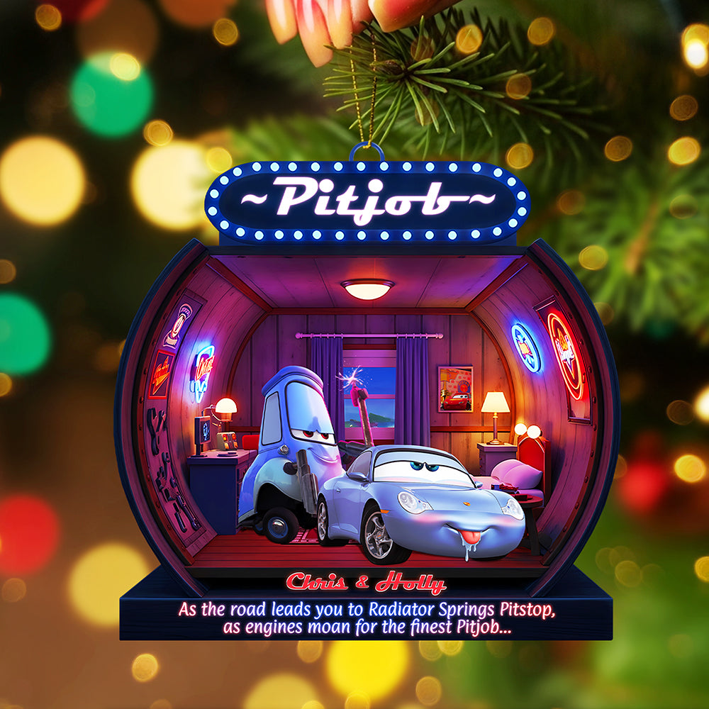 Personalized Gifts For Christmas, Naughty Couple Acrylic Ornament 01Tata240925