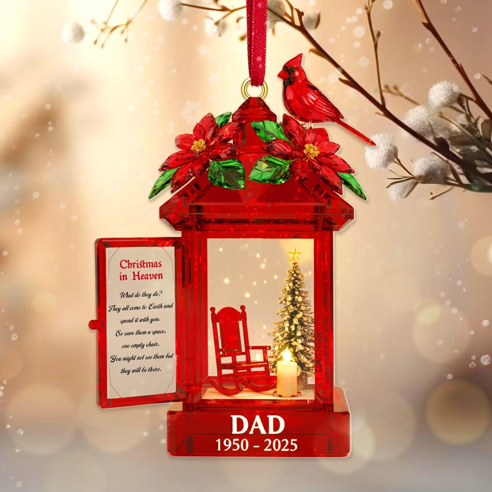 Memorial Cardinal Bird Acrylic Ornament - Personalized Gifts For Christmas Ornament 03Tomg071025