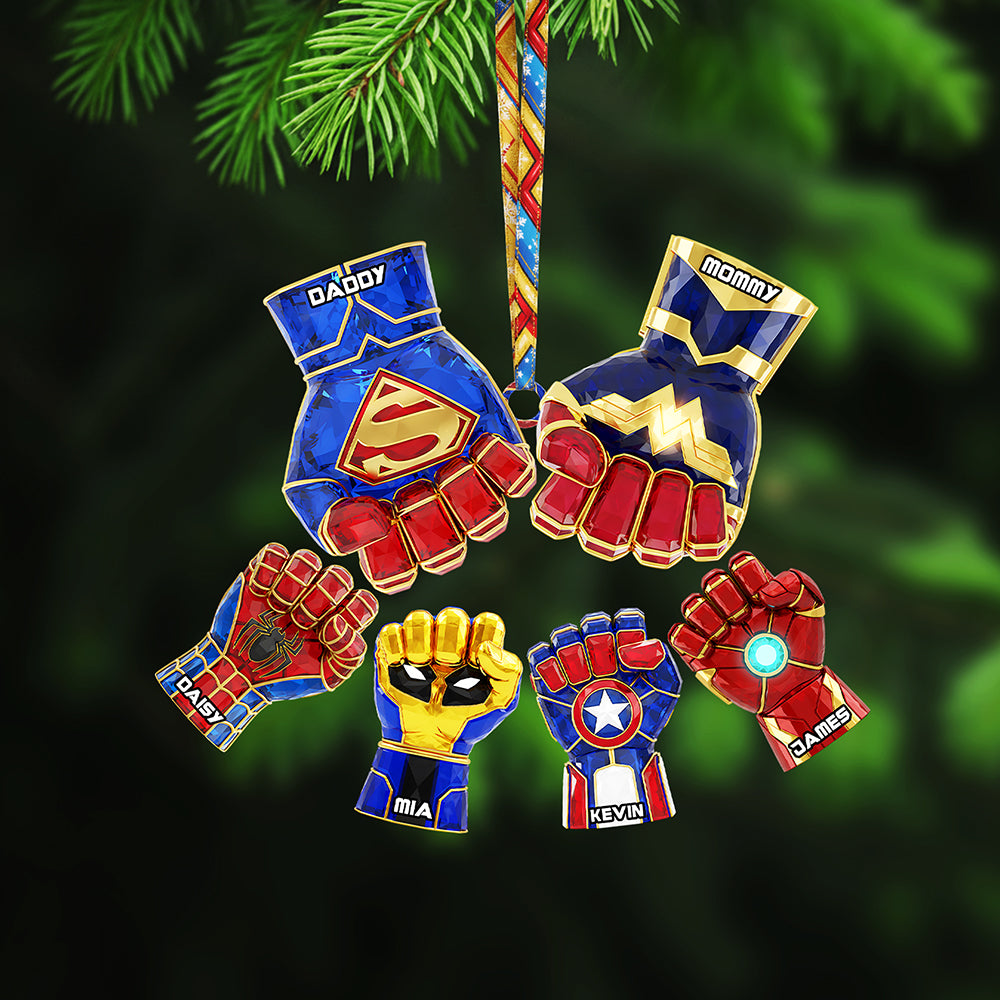 Family Fist Bump Ornament - Personalized Gifts For Family 03Ohta081025