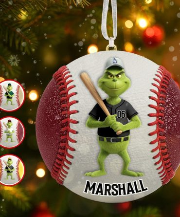 Softball Green Monster Ornament - Personalized Gifts For Sport Lover Christmas Ornament 01Ohmg041025