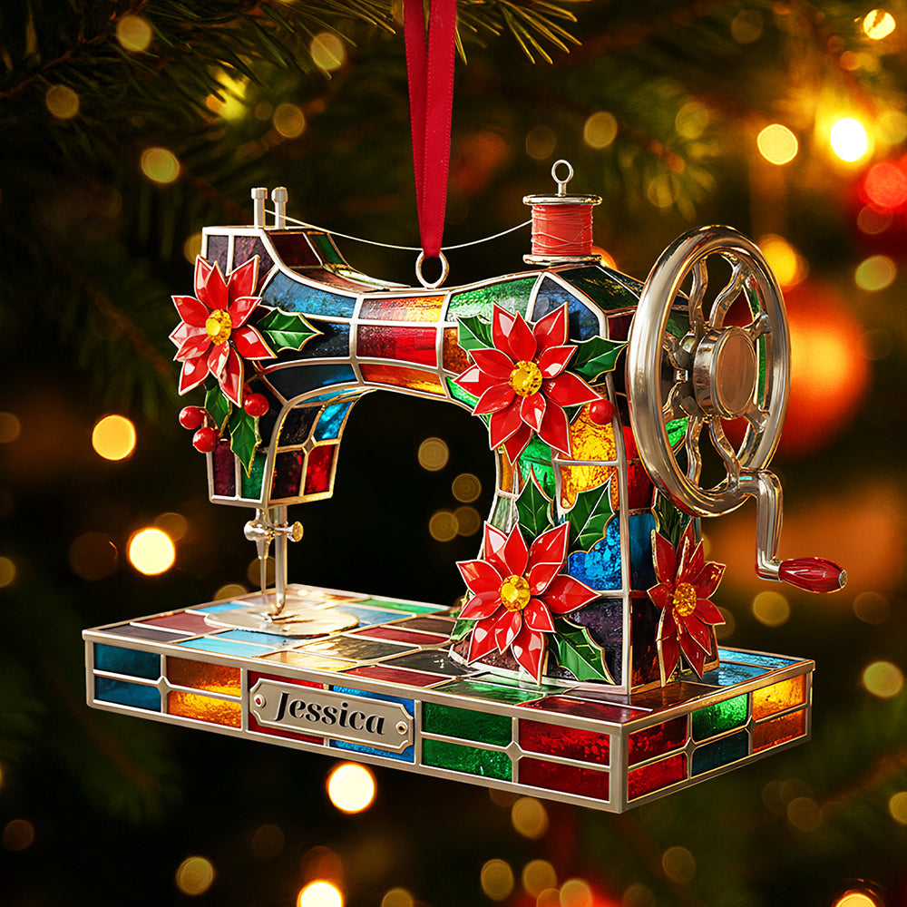 Sewing Lovers' Delight: Personalized Christmas Ornament - Image 4
