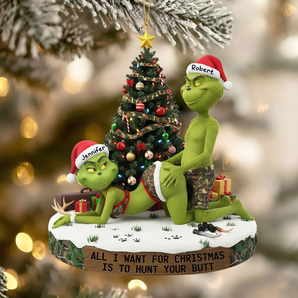 Naughty Green Couple Ornament - A Playful Personalized Gift For Couples