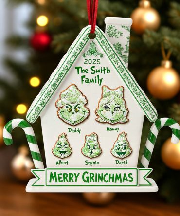 Merry Grinchmas Family Ornament - Personalized Gifts For Loved Ones