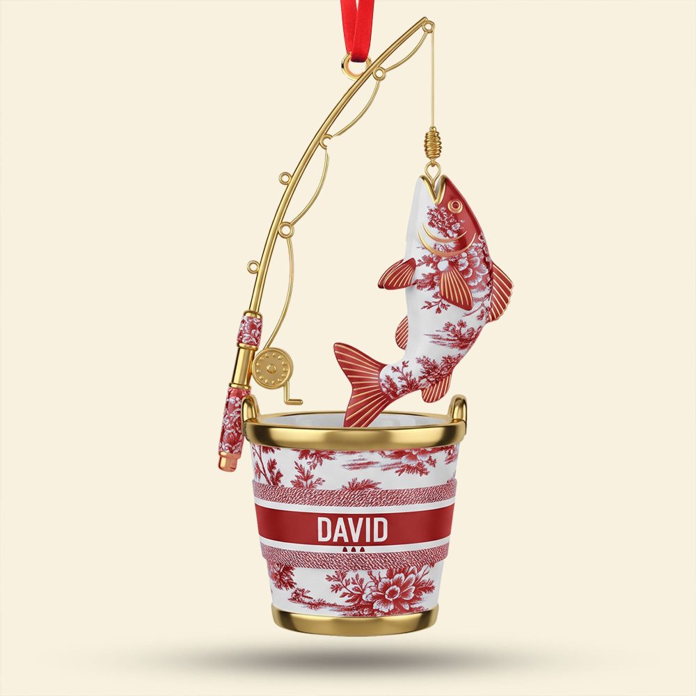 Hooked On Joy: Personalized Fishing Christmas Ornament - Custom Gift For Fishing Lovers, Adventurers, And Friends - Image 4