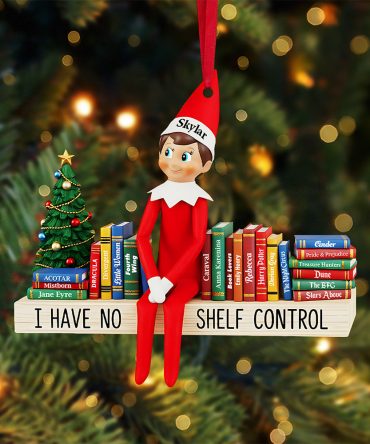 I Have No Shelf Control - Funny Book Christmas Ornament - Personalized Gifts For Book Lovers
