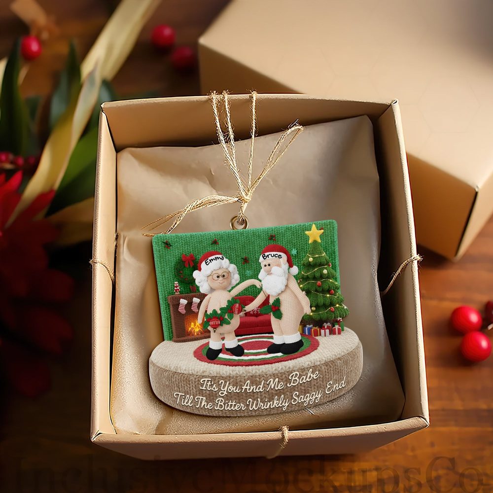 It'S You And Me Babe - Funny Crochet Old Couple Ornament - Personalized Gifts For Couples - Image 4