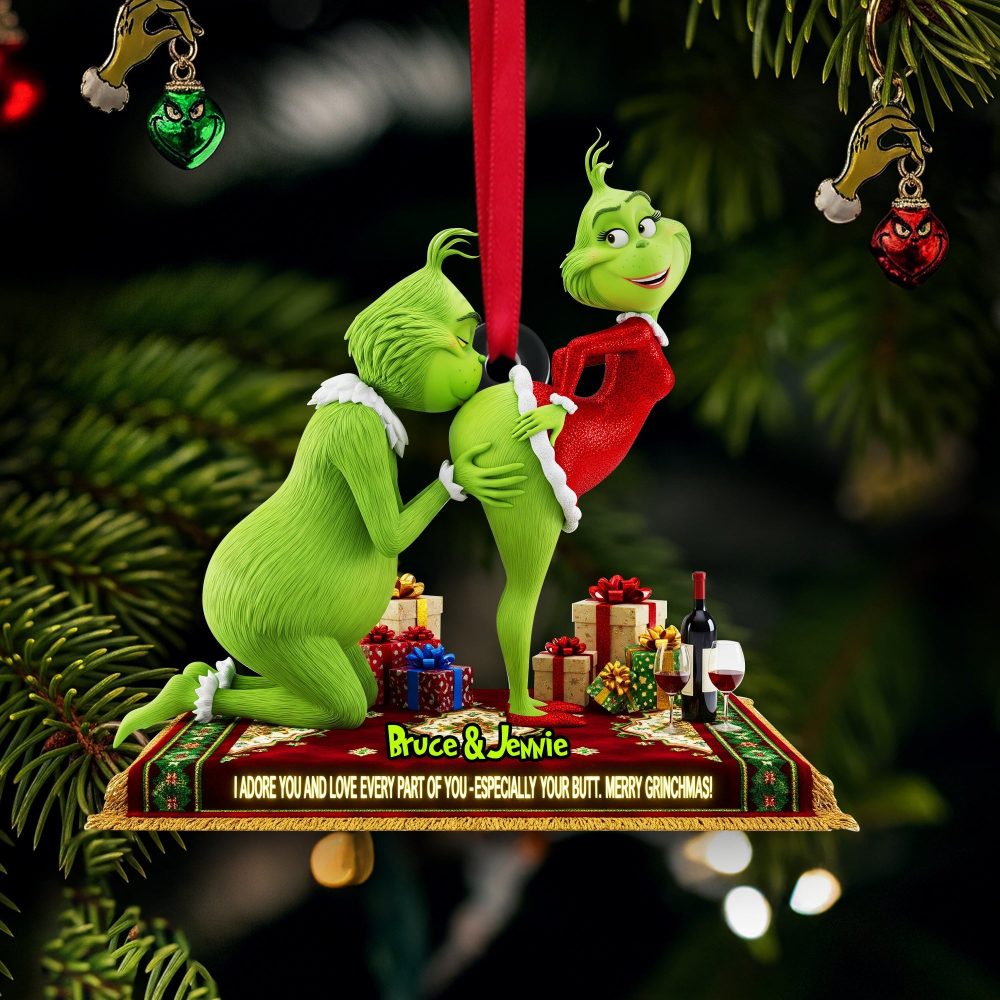 I Adore You - Naughty Green Couple Ornament - Personalized Gift For Couples