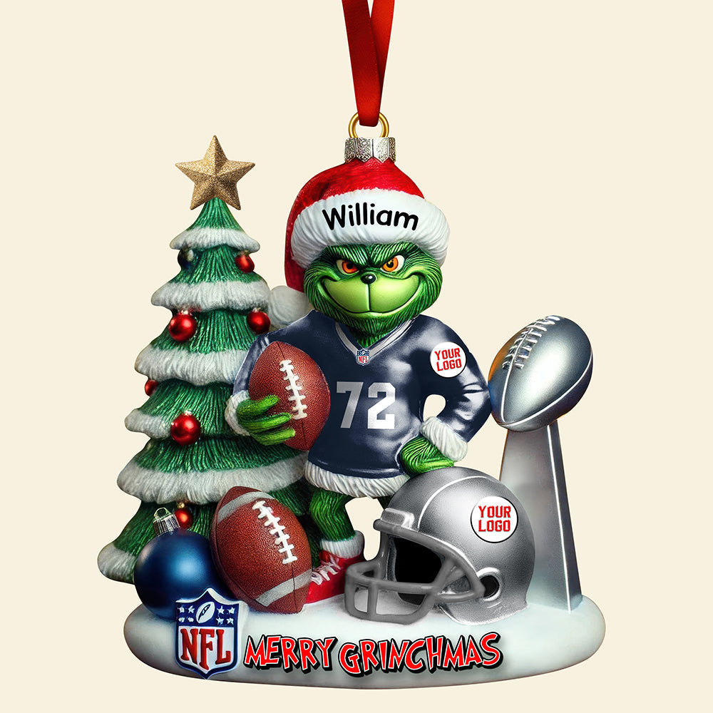 Merry Touchdown Christmas Ornament - Personalized Gift For Nfl Fans - Image 4