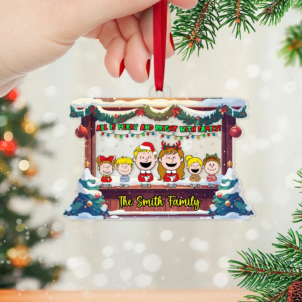 Custom Family Christmas Acrylic Ornament - Image 4