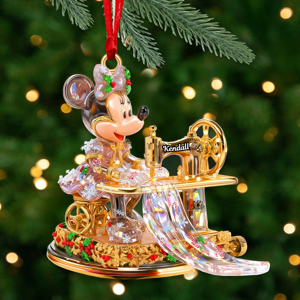 Sew In Style This Christmas! - Gemstones Sewing Christmas Ornament - Personalized Gift For Sewing Lovers - Image 2