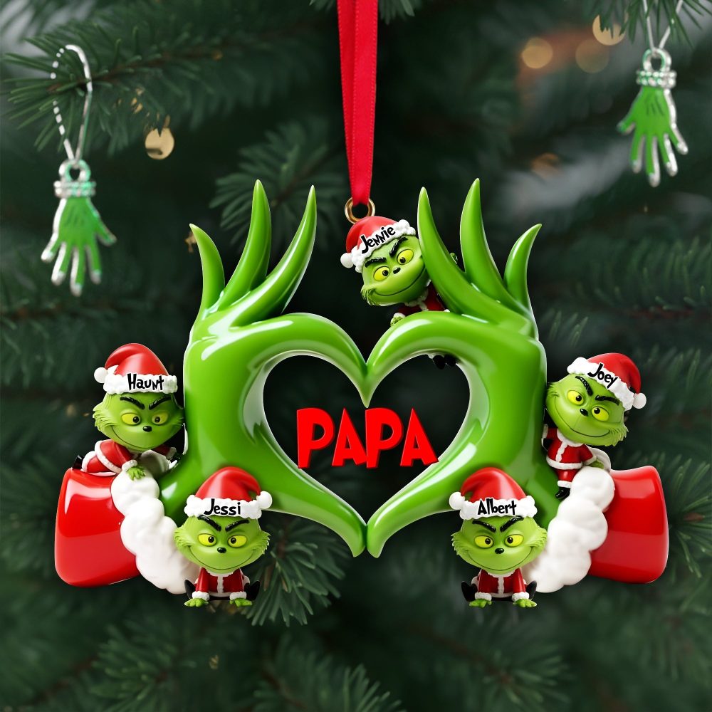 “Celebrating Love & Family” - Fun Love Christmas Ornament - Personalized Gift For Grandma & Family Members - Image 3