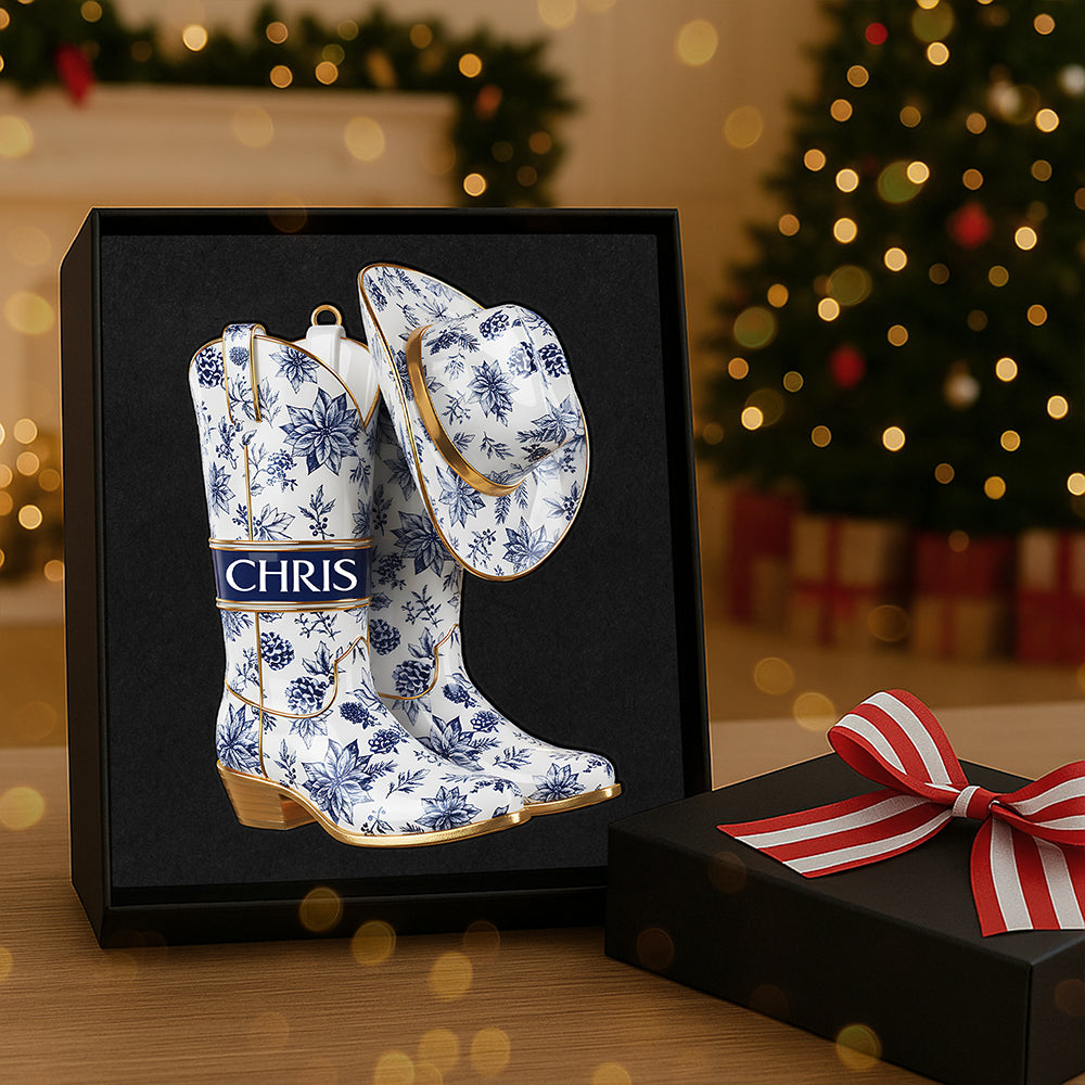 Celebrate The Cowboy Spirit - Personalized Cowgirl And Cowboy Ornament - Custom Acrylic Ornament For The Perfect Gift - Image 3