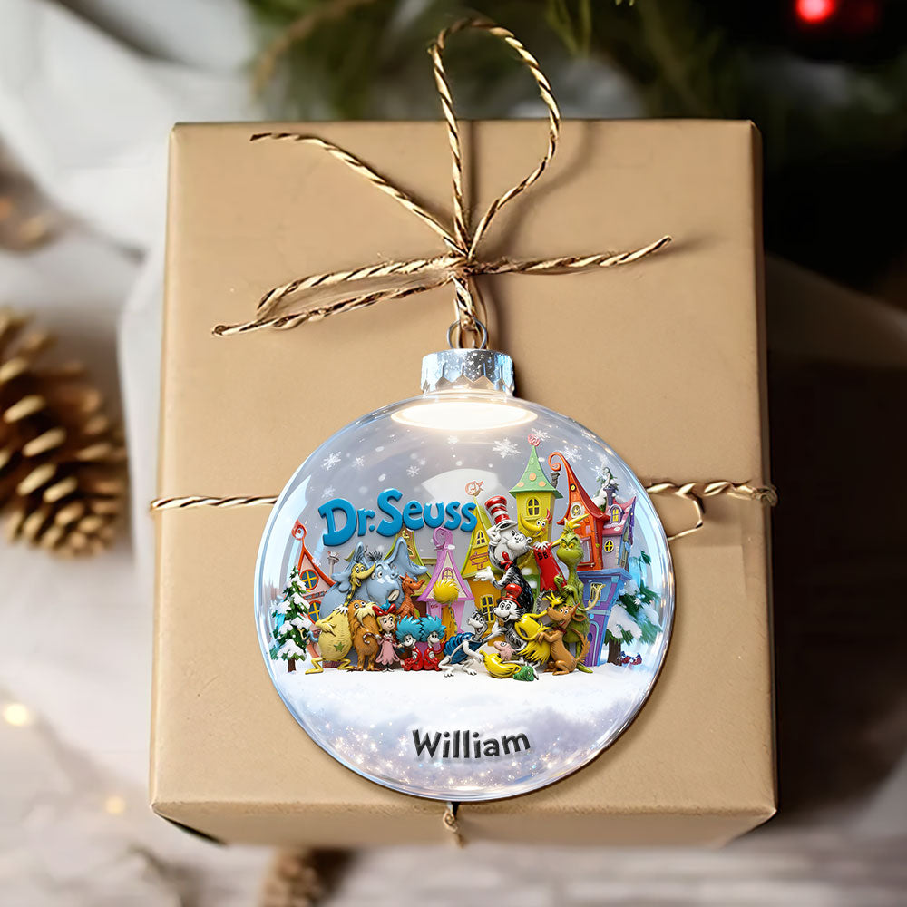Celebrate Whimsy: Personalized Dr. Seuss Children’S Book Ornament – Perfect Gift For Kids And Fans - Image 4