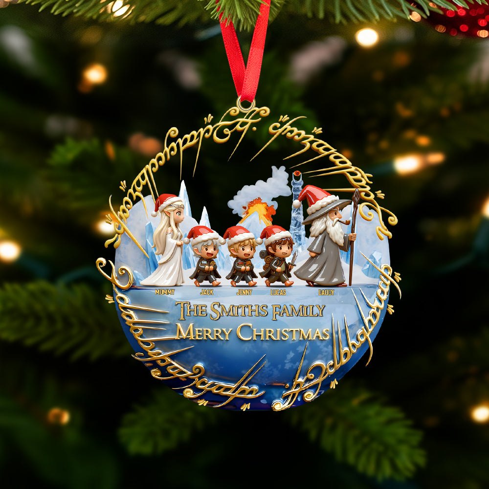 Journey To Fantasy: Family Walking Ornament - Personalized Gift For Christmas