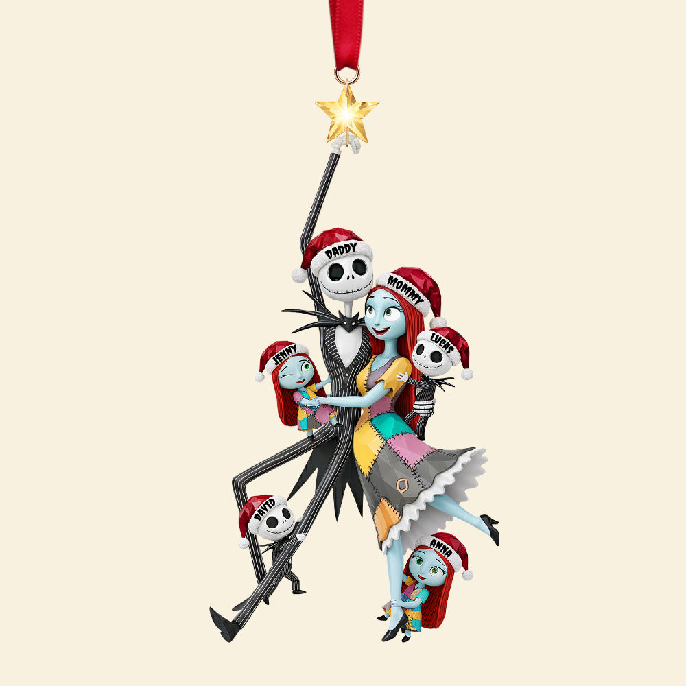 “Celebrate Family In Spooky Style” - Personalized Spooky Playful Family Tree Ornament - Image 4