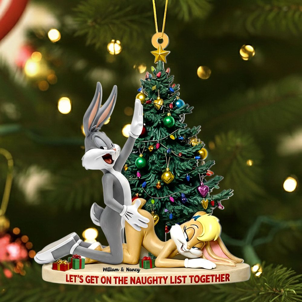 Let'S Get On The Naughty List Together - Joyful Couple Christmas Ornament - Personalized Gift For Couples - Image 2