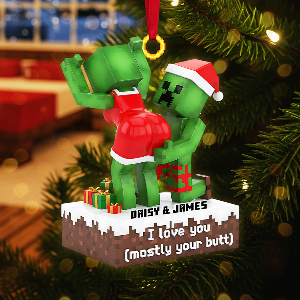 Celebrate Love: Personalized Christmas Couple Acrylic Ornament - Custom Gift For Couples, Friends, Or Family - Image 2