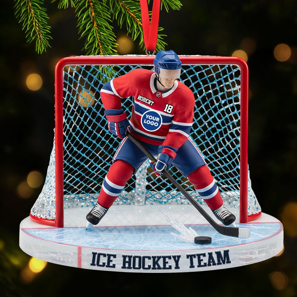 Scoring Memories With Every Shot - Personalized Ice Game Ornament - Custom Gift For Sports Enthusiasts - Image 4