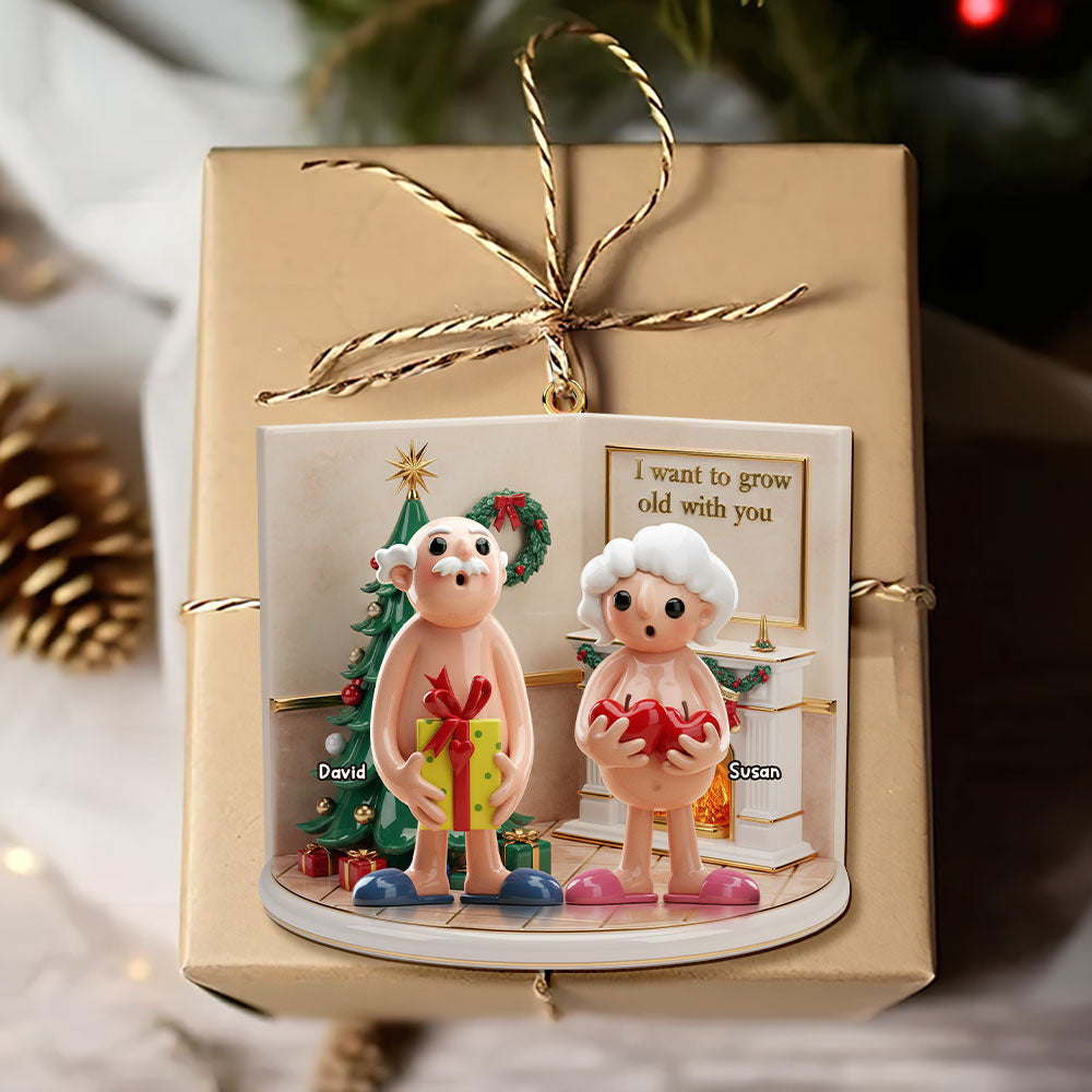 I Want To Grow Old With You - Personalized Christmas Ornament For Couples - Image 5