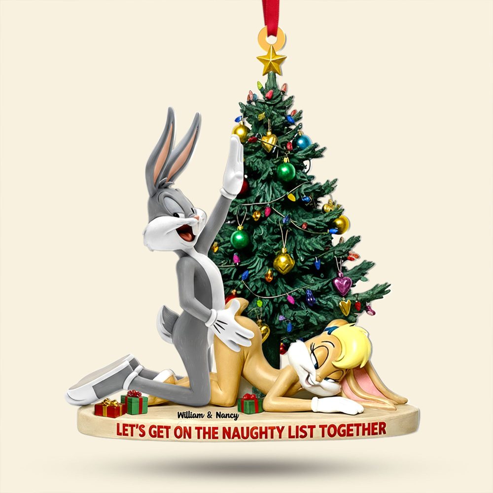 Let'S Get On The Naughty List Together - Joyful Couple Christmas Ornament - Personalized Gift For Couples - Image 4