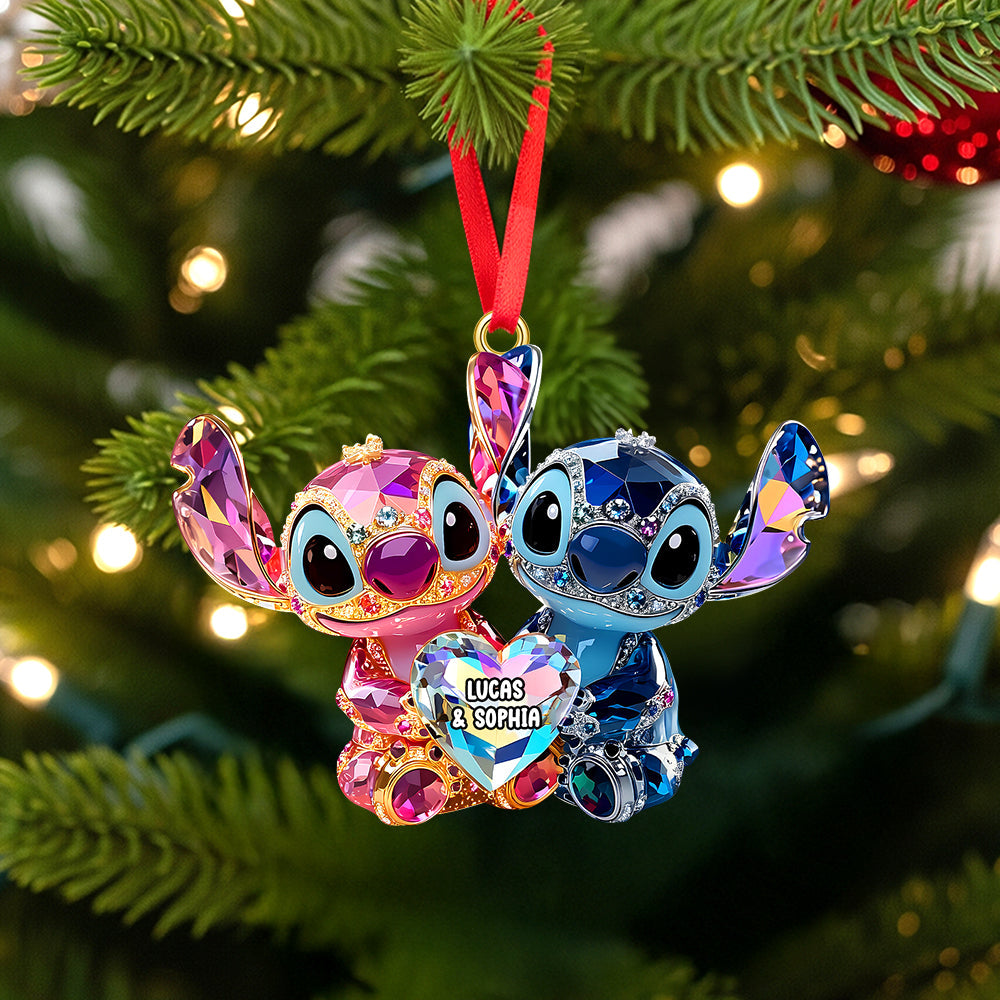 Forever In Love — Personalized Couples Christmas Ornament - Image 3