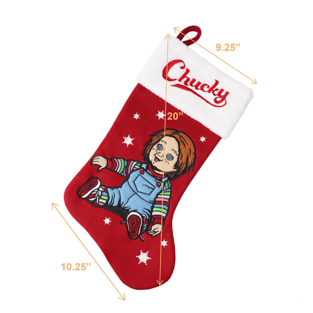 Chucky 20 Inch Appliqué Christmas Stocking - Image 3