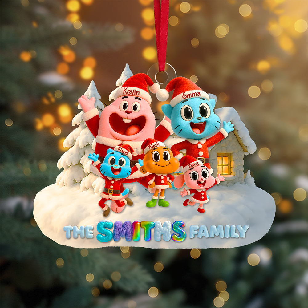 Celebrate Family Togetherness With Our Personalized Christmas Ornament - Cute Family Christmas Ornament, Custom Gift For Family And Friends - Image 3
