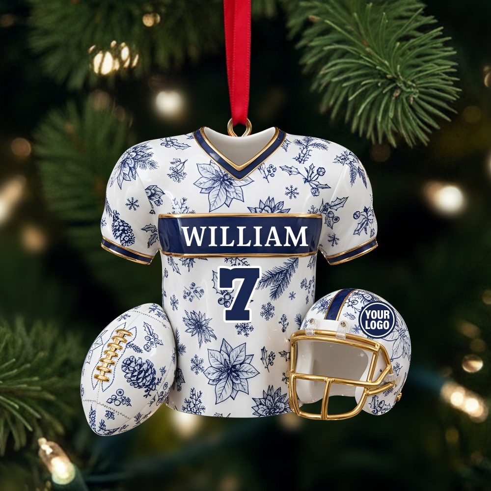 “Celebrate The Holidays With A Unique Touch!” - Personalized Christmas Sports Jersey Ornament - Perfect Gift For Sports Fans, Friends, And Family - Image 4