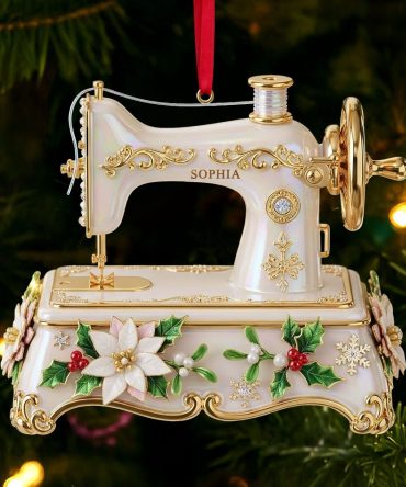 Sewing Is Love Made Visible - Personalized Sewing Machine Ornament - Custom Gift For Sewing Lovers