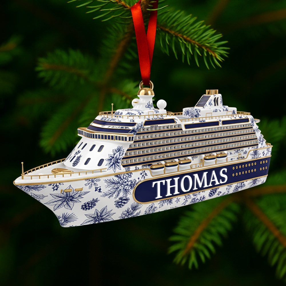 Sail Away With Personalized Charm - Road Trip Cruising Ornament - Custom Gifts For Cruising Lovers - Image 2