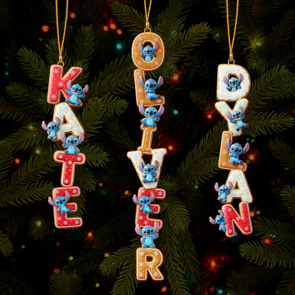 Gingerbread Custom Name Alphabet Ornament - Personalized Gift For Christmas 02Naqn251025 - Image 2