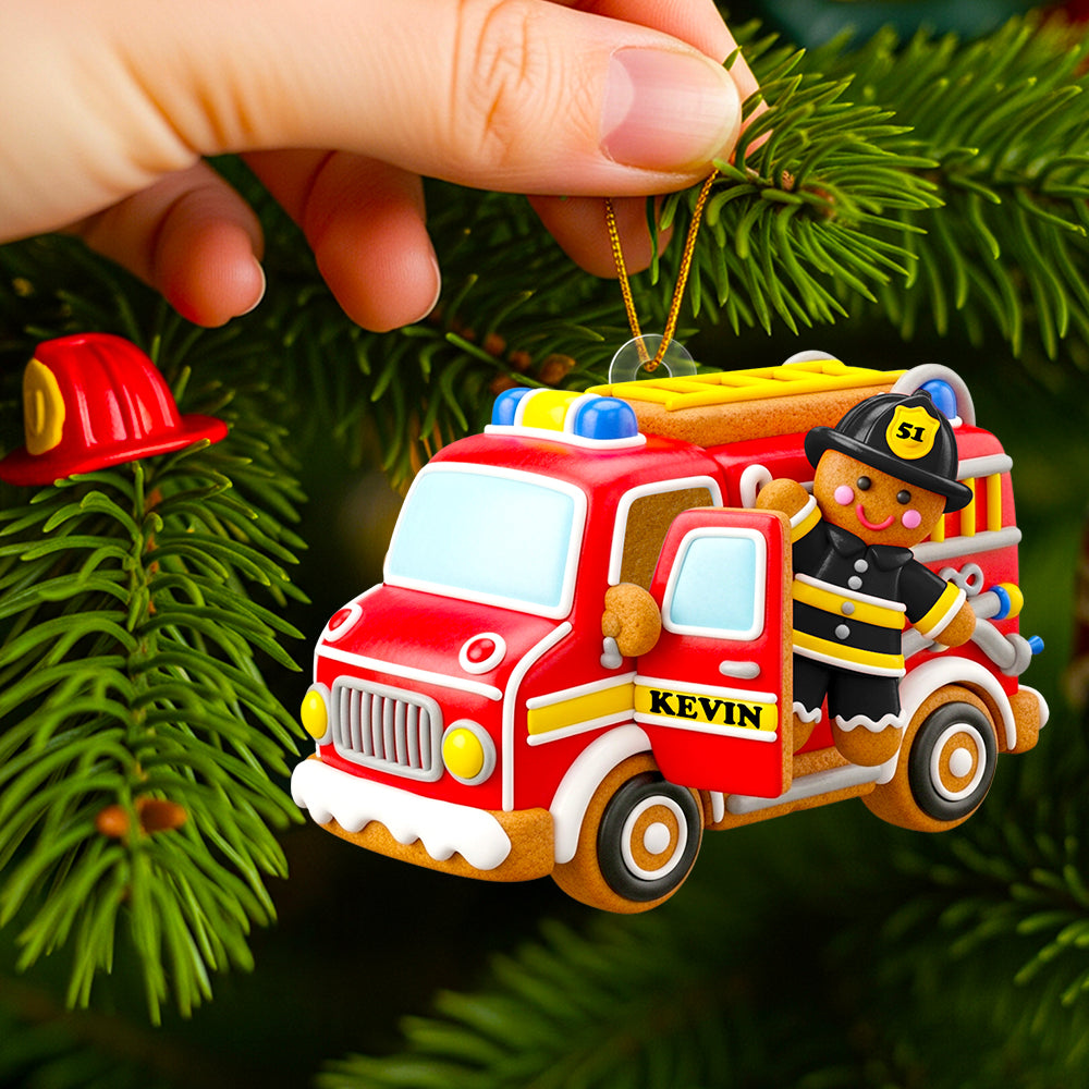 Firefighter Gingerbread Ornament Personalzied Gifts For Firefighters 04Pgdt160825 - Image 2