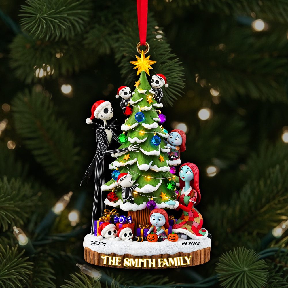 Gothic Christmas Family Ornament - Personalized Gifts For Family 01Palu200925 - Image 3