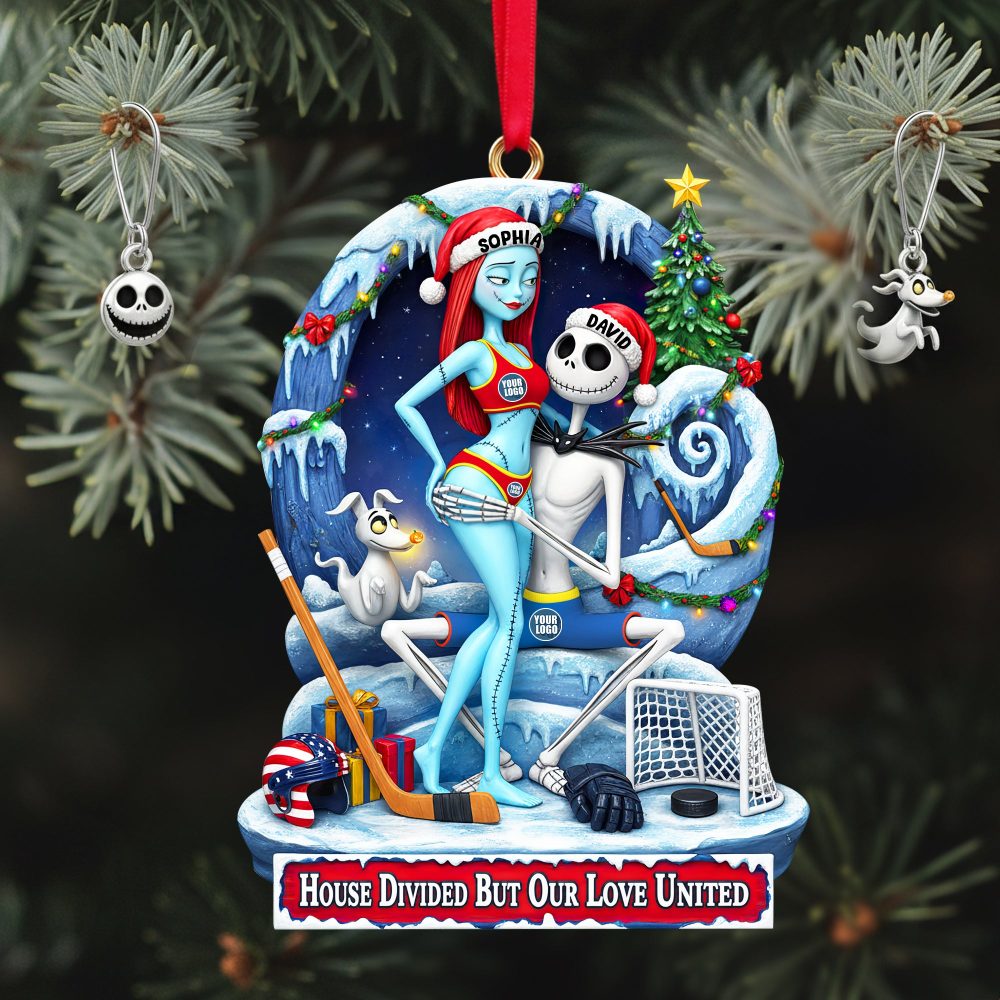 Couple'S Hearts United Ornament - Personalized Gift For Couples 03Hulu290925 - Image 2