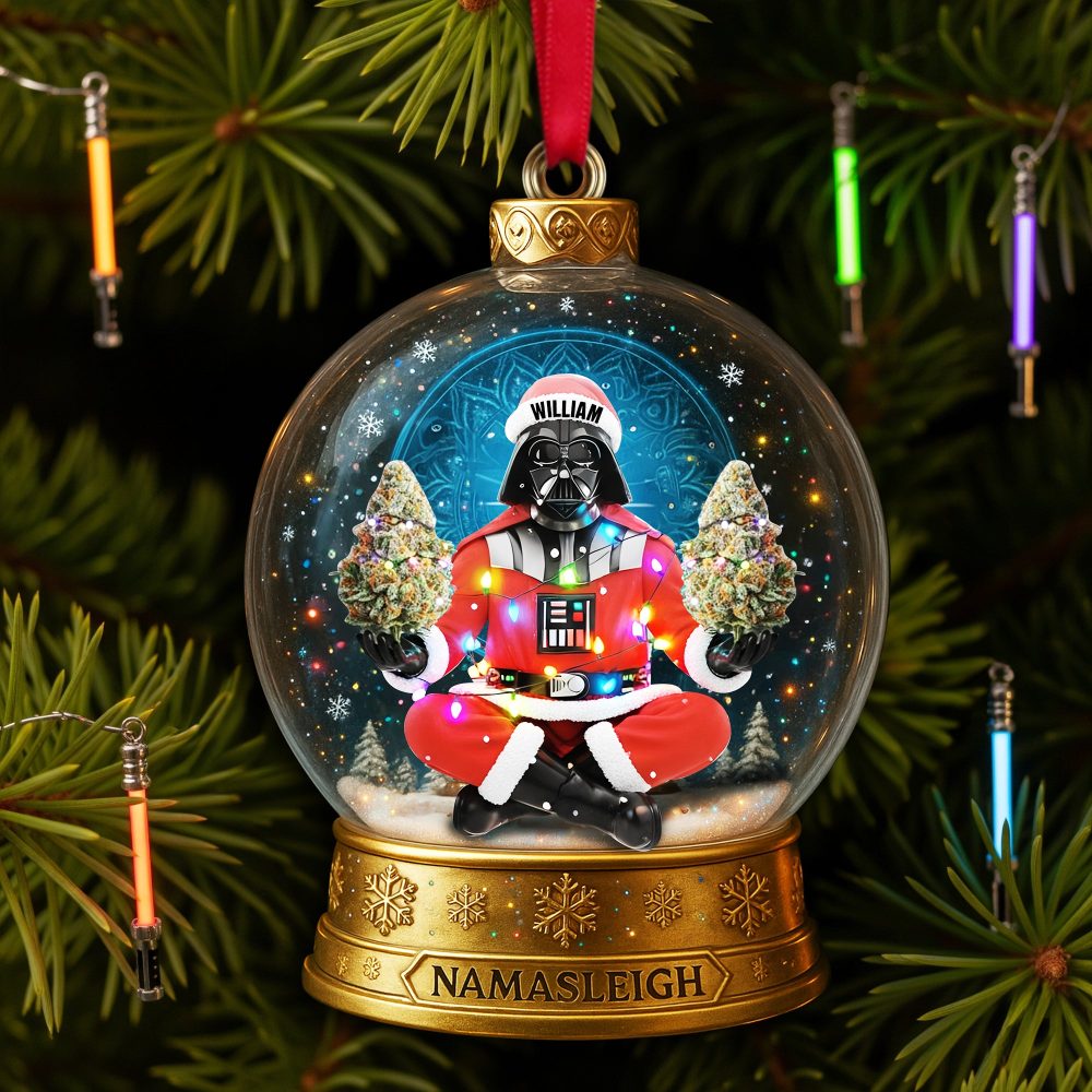 Cosmic Festive Santa Ornament - Personalized Christmas Gift For Stoners 02Tolu290825 - Image 4