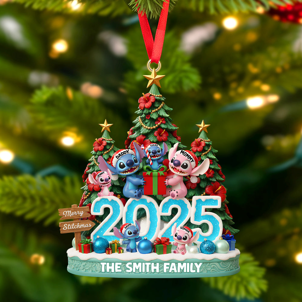 Aliens Family Personalized Gifts For Family Christmas Ornament 04Patn161025 - Image 2