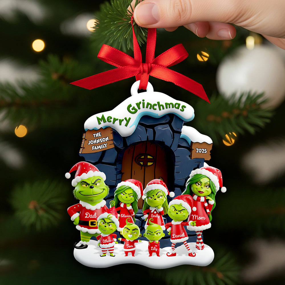Green Family Christmas Ornament Personalized Gifts For Famiy 01Dtdt220925 - Image 2