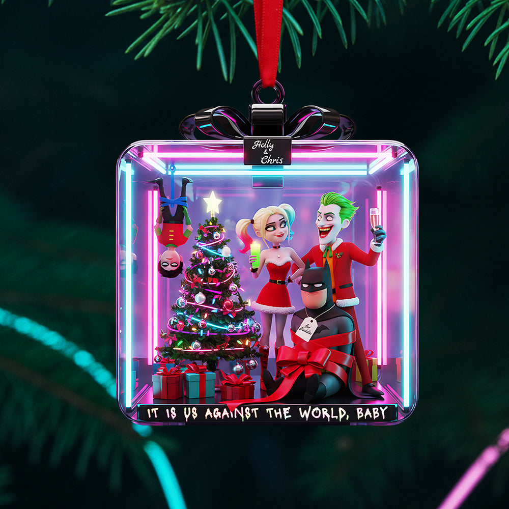 Mischievous Couple Personalized Gifts For Couple Christmas Ornament 01Pata091025 - Image 2