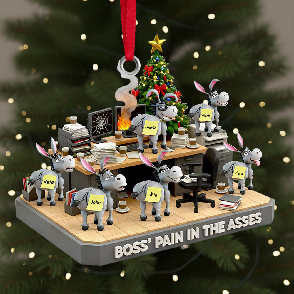 Boss’S Donkey Squad Christmas Ornament Personalized Gifts For Coworkers 02Qhdt221025 - Image 2