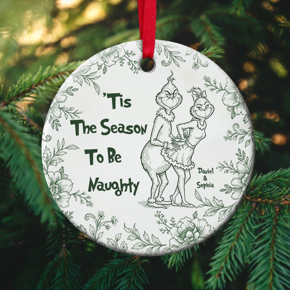 Flirty Green Monster Couples Ornament - Personalized Christmas Gift For Couples 03Pglu130925 - Image 4