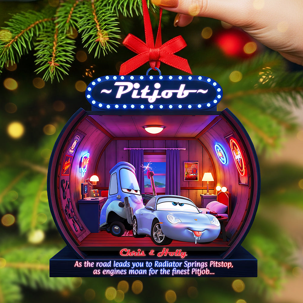 Personalized Gifts For Christmas, Naughty Couple Acrylic Ornament 01Tata240925 - Image 2