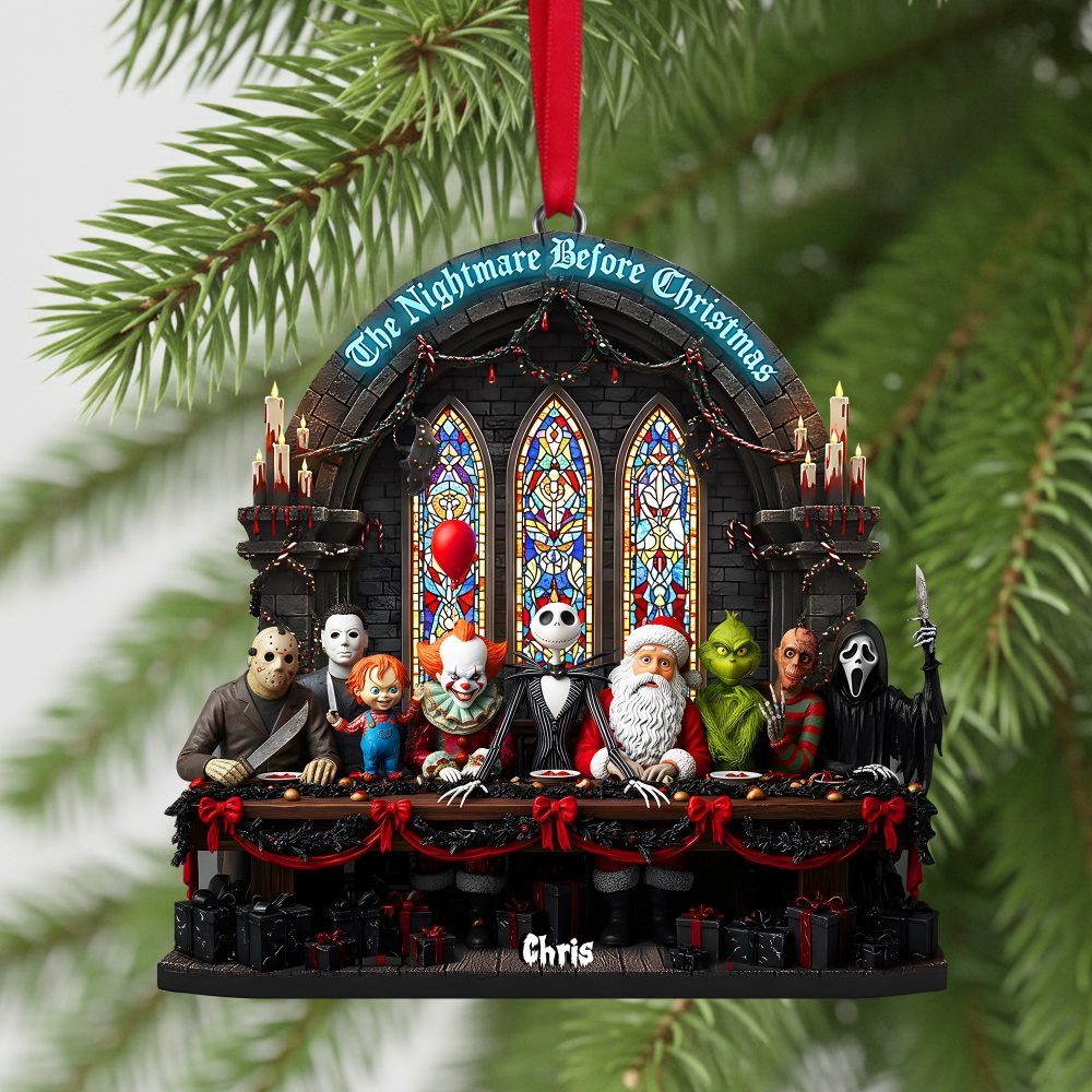 The Nightmare Feast Christmas Ornament Personalized Gifts For Horror Fans 03Palu061025 - Image 2