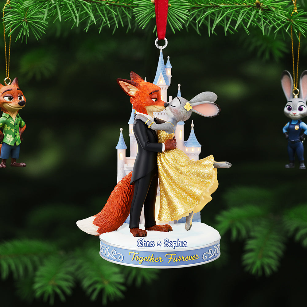 Personalized Gifts For Christmas, Kissing Couple Acrylic Ornament 04Nata031025 - Image 2