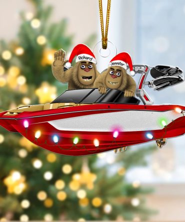 Personalized Gifts For Wakeboarding Lovers Christmas Ornament, Happy Bigfoot 04Qhqn160924
